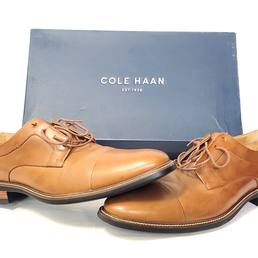 Cole Haan Men's Tan Leather Oxfords